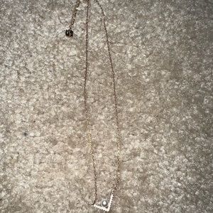 Swarovski rose gold pearl necklace